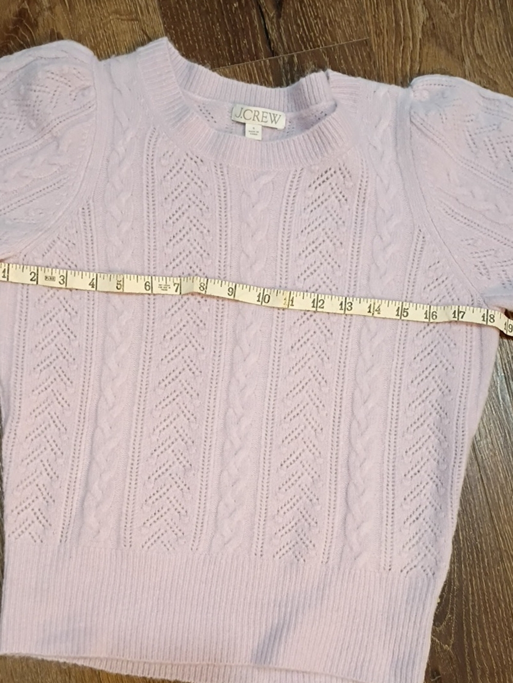J. Crew Purple Lilac Pointelle Sweater Size Small - Picture 7 of 8
